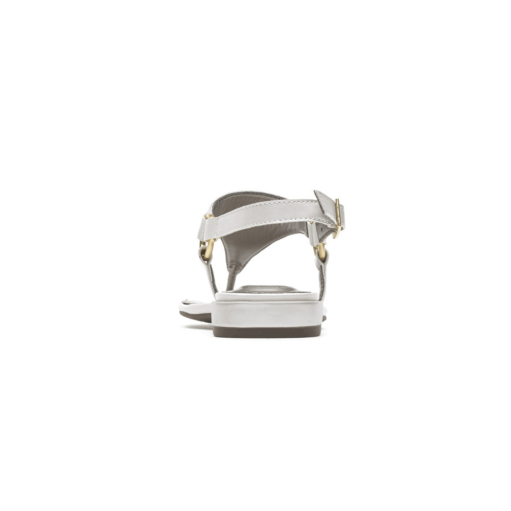 Rockport Singapore Womens Sandals - Total Motion Zosia Thong White - IX6580417